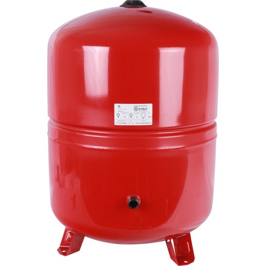 Расширительный бак на отопление STOUT 100 л. (цвет красный)  STH-0005-000100 
